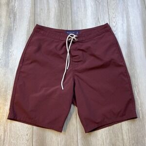 Abercrombie & Fitch Swim Shorts Mens Size 31 Red Beach Preppy Drawstring Trunks